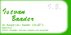 istvan baader business card